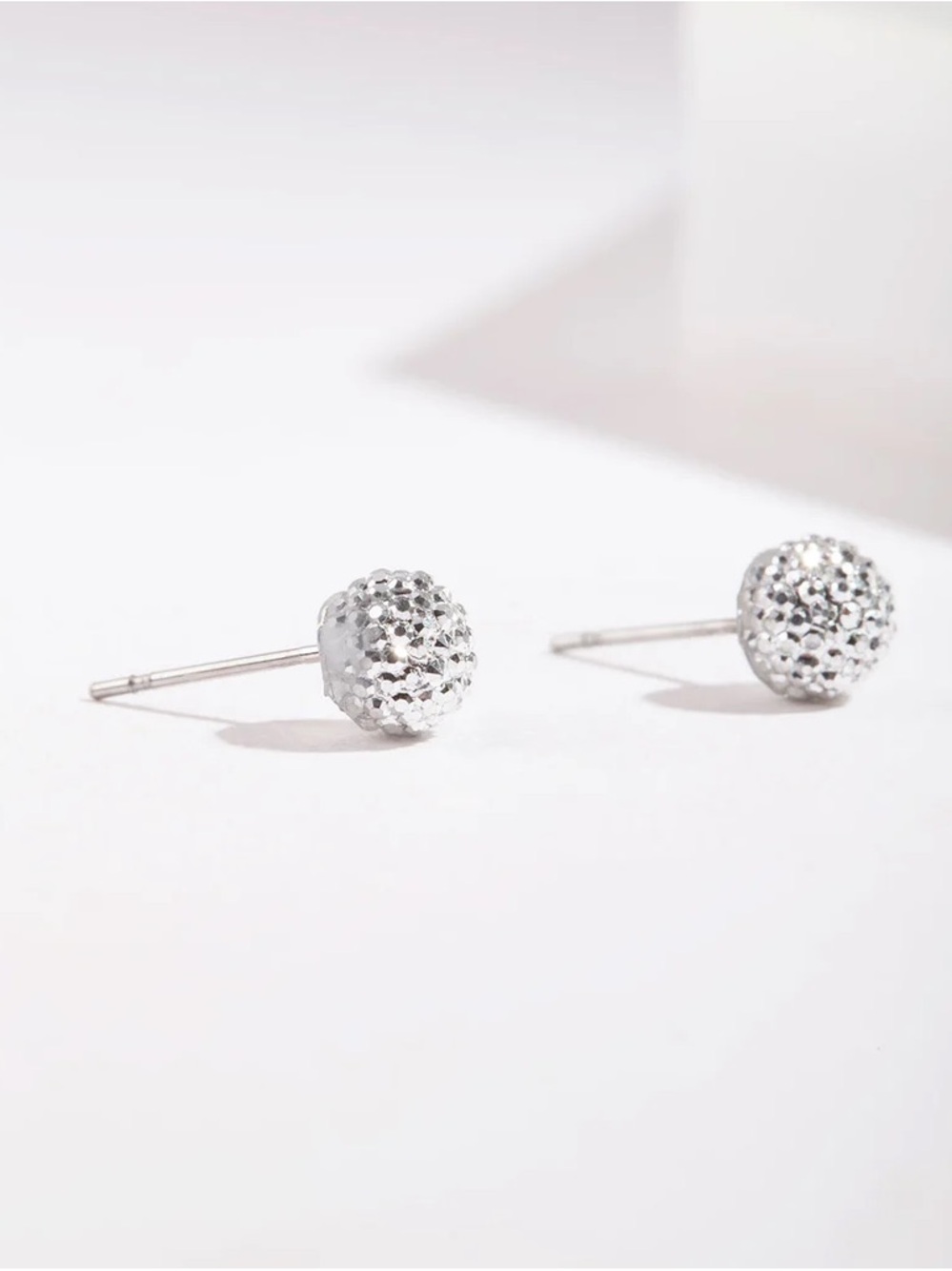 Silver Mini Fireball Stud Earring